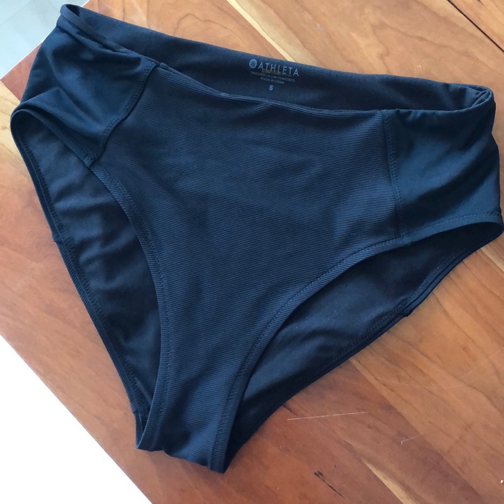 Athleta Cloudbreak high waist rib swim bottoms